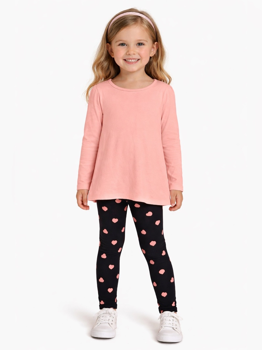 The Children’s Place bundle Sets Leggings & Tops- Black, Pink, White Sz((5/6) - Picture 2 of 6